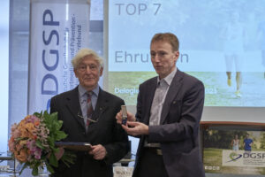 Auszeichnung für Prof. Dr. med. Dieter Böning auf der DGSP-Delegiertenversammlung im Oktober 2021